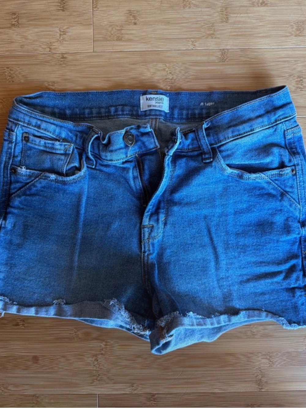 Kensie Distressed Denim Cutoff Shorts